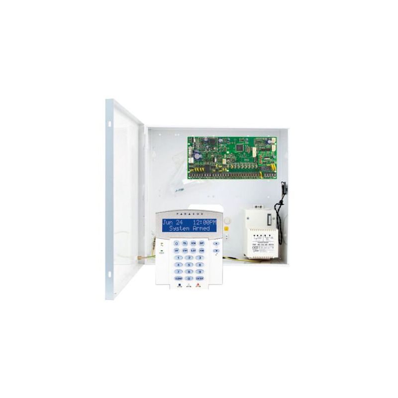 Paradox PAR-94 Kit central 8 zonas spectra + teclado lcd azul 32 caract.