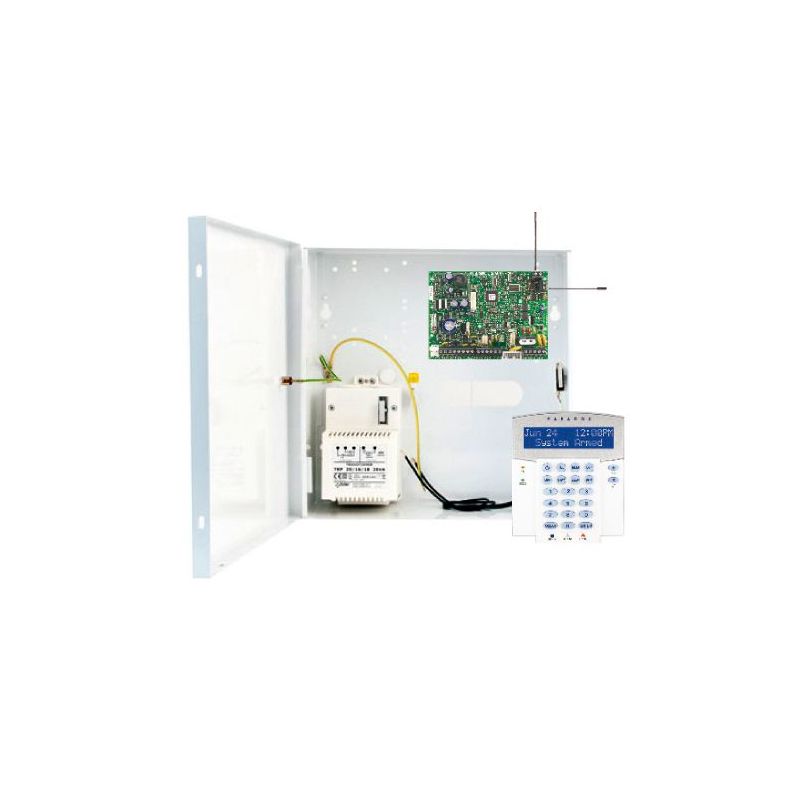 Paradox PAR-98 Kit central 2 zonas hibrida magellan + teclado lcd azurl 32 caract