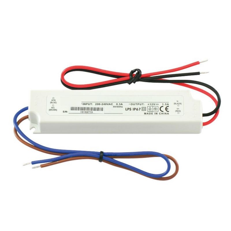 Airspace SAM-2513 Fuente estanca ip67 input 180-264vac output 12vdc 1,5a 18w