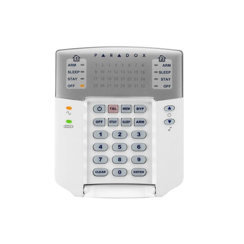Paradox K32+ Teclado de leds cableado 32 zonas. frances