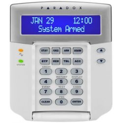 Paradox K641+ Teclado lcd azul 32 caracteres. salida pgm francÈs