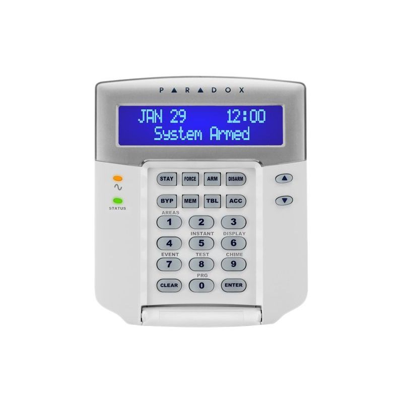 Paradox K641+ Teclado lcd azul 32 caracteres. salida pgm francÈs