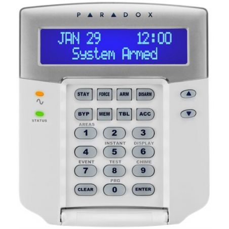 Paradox K641+ Teclado lcd azul 32 caracteres. salida pgm francÈs