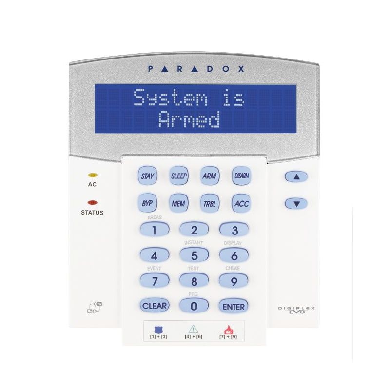 Paradox K641LX Teclado lcd c/receptor incorp.32 zonas p/evo francÈs