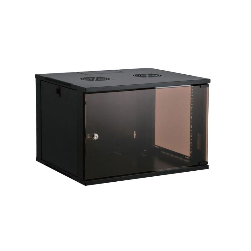 Airspace SAM-4453 Wall cabinet 540*450mm,6u, black color, with 1pc 6-port pdu and 1pc shelf