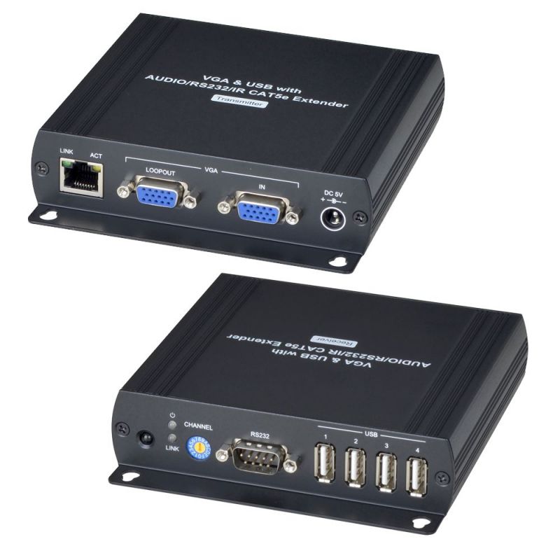 Airspace SAM-4486 Extension monitor/teclado/raton/usb par trenzado