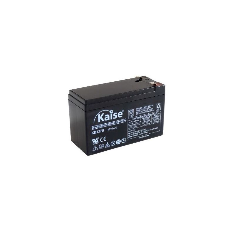 Honeywell PS-1207M Bateria de 12v. capacidad 7ah. conexion por terminal faston.