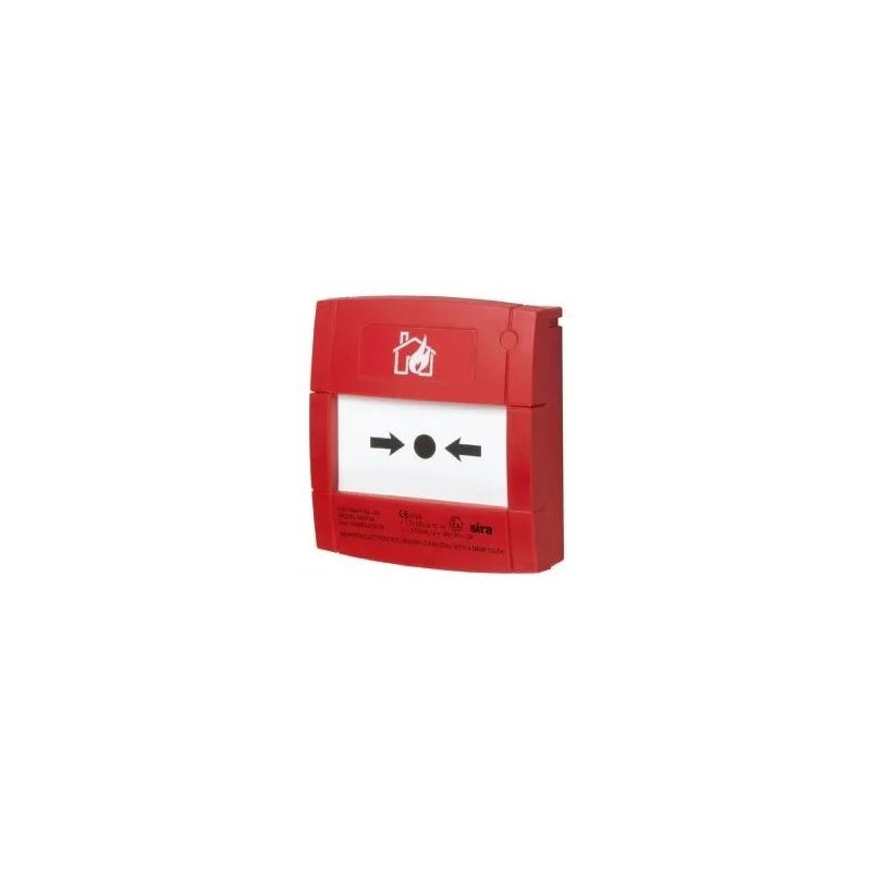 Honeywell M1A-R470SF-STCK-01 Pulsador de alarma rearmable de color rojo para sistemas convencionales.