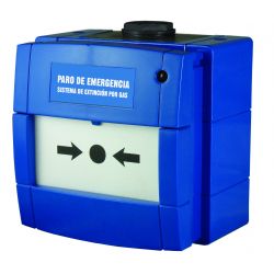 Honeywell W3A-B000SG-K013-66 Pulsador kac paro de extincion en-12094-3 color azul ip65.