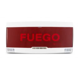 Honeywell PAN1-PLUS-W-SP Panel indicador convencional en 54.3/23 exterior blanco con letrero y texto rojo