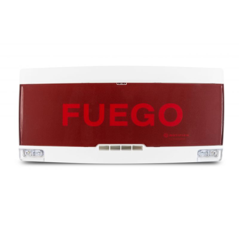 Honeywell PAN1-PLUS-W-SP Panel indicador convencional en 54.3/23 exterior blanco con letrero y texto rojo