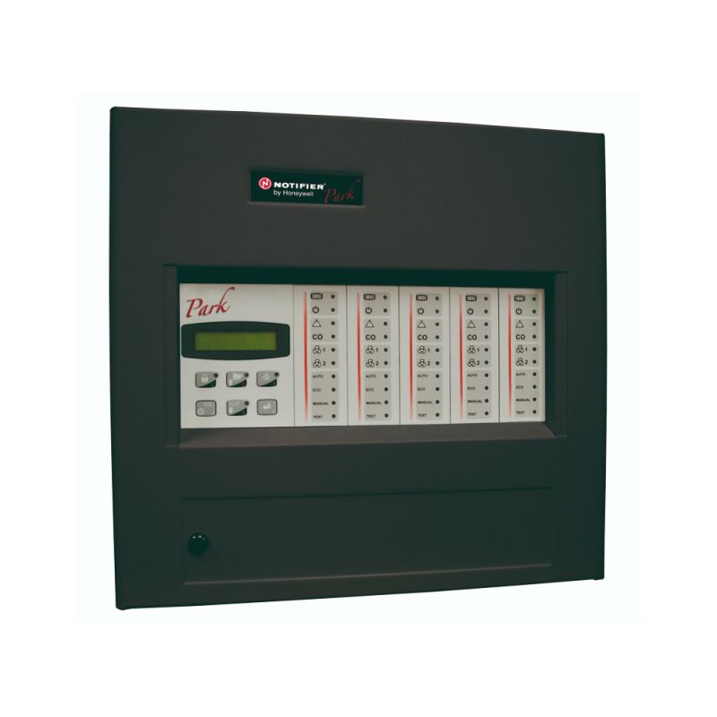 Honeywell PARK5000 Central de co de 3 zonas de deteccion, ampliable a 5. incluye 1 modulo de control, 3 modulos p-100.