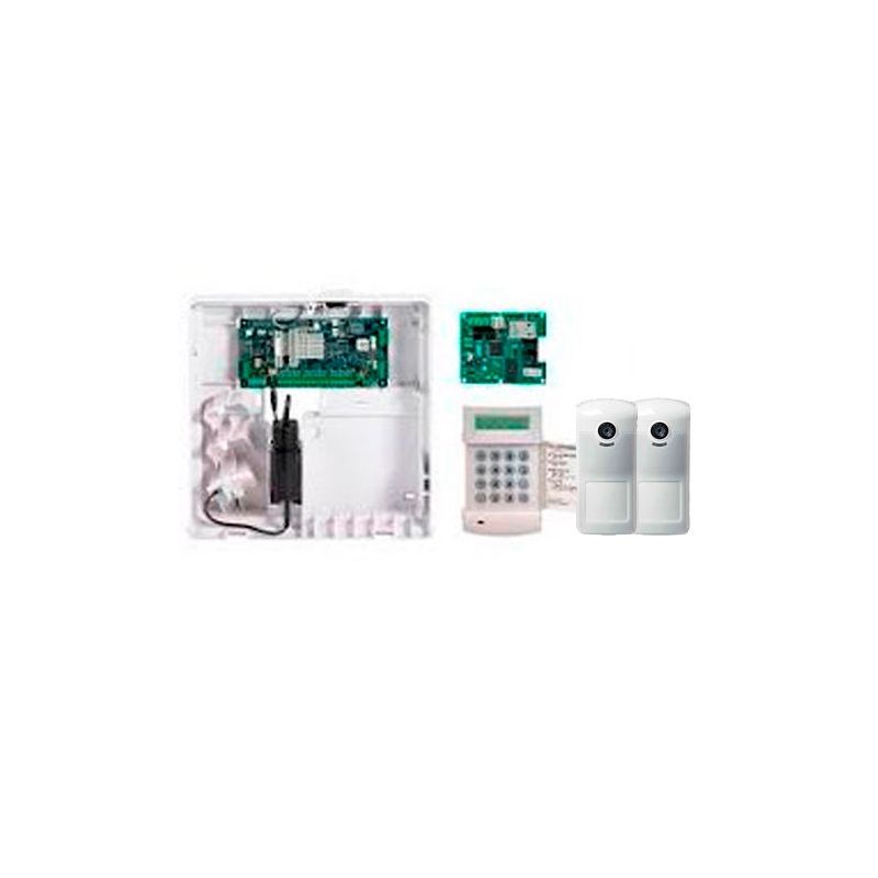 Honeywell C005-E1-K01GRV2 2 kit galaxy flex v3 12 a 20 z. caja plastico mediana, mk7,gprs, portal rf y 2 pir camara. g2.
