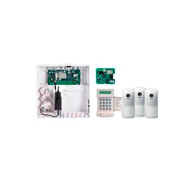 Honeywell C005-E1-K11GV3 Kit galaxy flex v3 12 a 20 zonas. caja plastico mediana, mk7,gprs y 3 pir camara. grado2