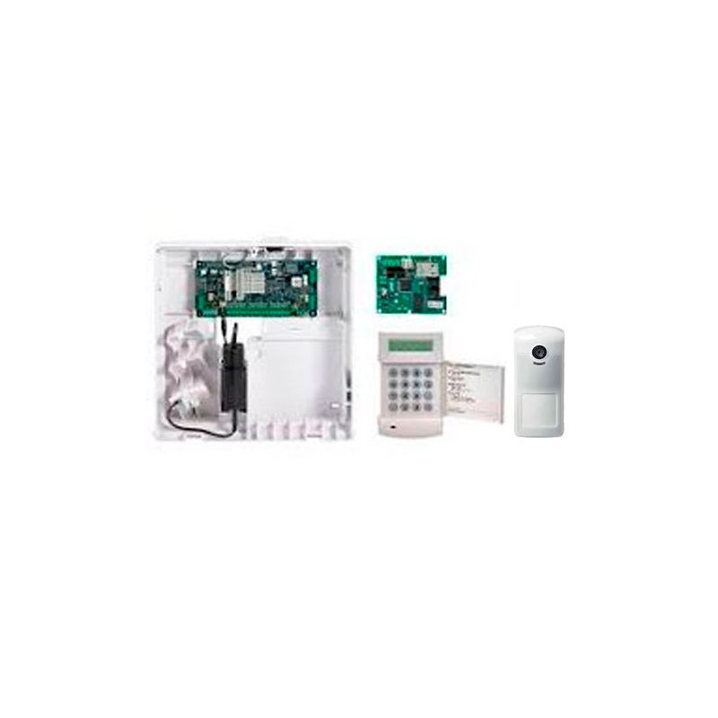 Honeywell C005-E1-K01GV Kit galaxy flex v3 12 a 20 zonas. caja plastico mediana, mk7,gprs y 1 pir camara. grado 2