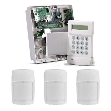 Honeywell FX020KIT1-WR Kit central galaxy flex v3 12 a 20 zonas. caja plastico mediana, teclado mk7 y 3 pir (is312). g2
