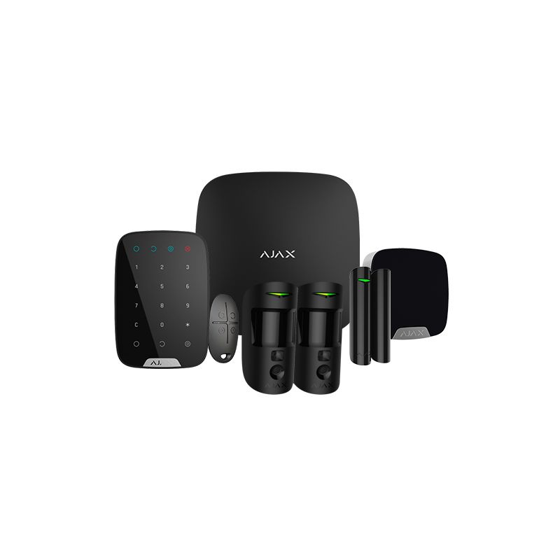 Ajax AJ-HUB2PLUSKIT-DP-PRO-B - Kit de alarma profesional, Certificado Grado 2,…