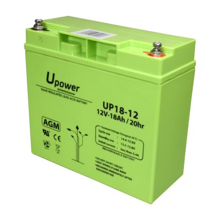 BATT-1218-U - Upower, Bateria recarregável, Tecnología chumbo…