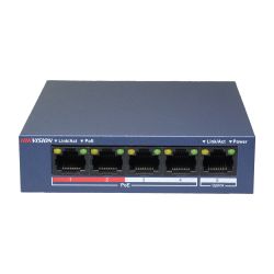 Hikvision DS-3E0105P-E/M - Desktop Switch da Hikvision, 4 Portas PoE + 1 Porta…
