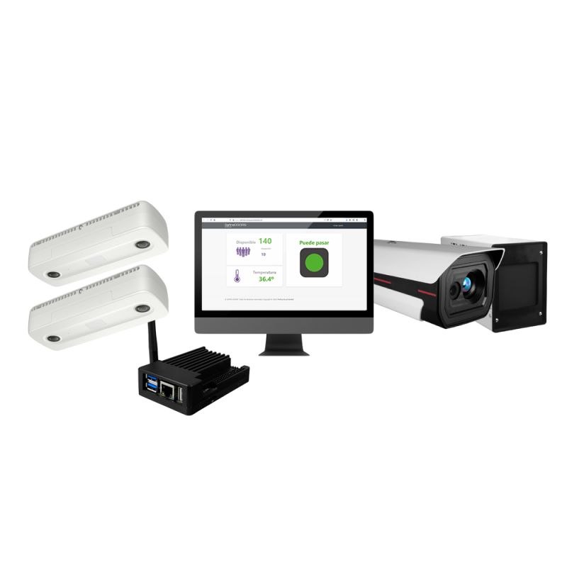 KIT-BODYTEMP-CAPACITY - Contrôle d\'affluence sur plusieurs pièces, et de…