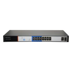 SW1816POE-C-250 - Switch PoE, 16 puertos PoE + 2 puertos Combo…