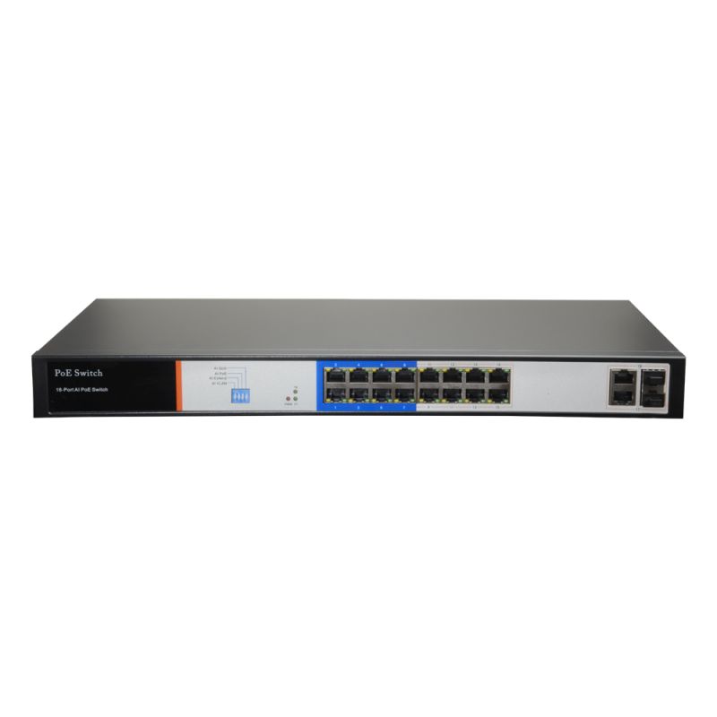 SW1816POE-C-250 - Switch PoE, 16 ports PoE + 2 ports Combo Uplink/SFP,…