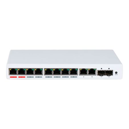 X-Security XS-SW1208HIPOE-MGF-96 - PoE Switch, 8 PoE ports + 2 Uplink RJ45 + 2 SFP, Speed…