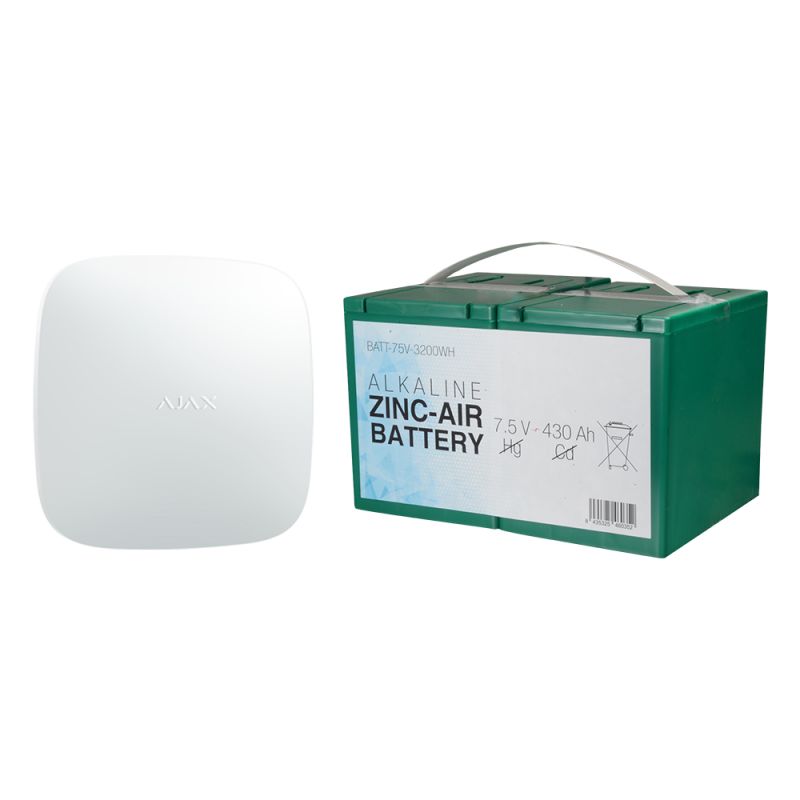 Ajax AJ-BATTERYKIT-12M - Kit de alarma autónomo, Hub 2 de 6V y batería larga…
