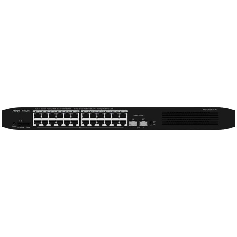 RG-ES226GC-P - Ruijie, Desktop Switch, 24 PoE ports +2 Uplink SFP,…