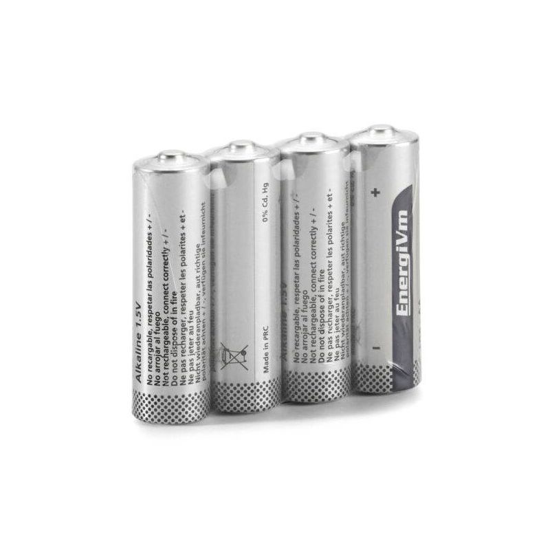 DEM-669-4P Pack de 4 piles alcalines AA 1,5V