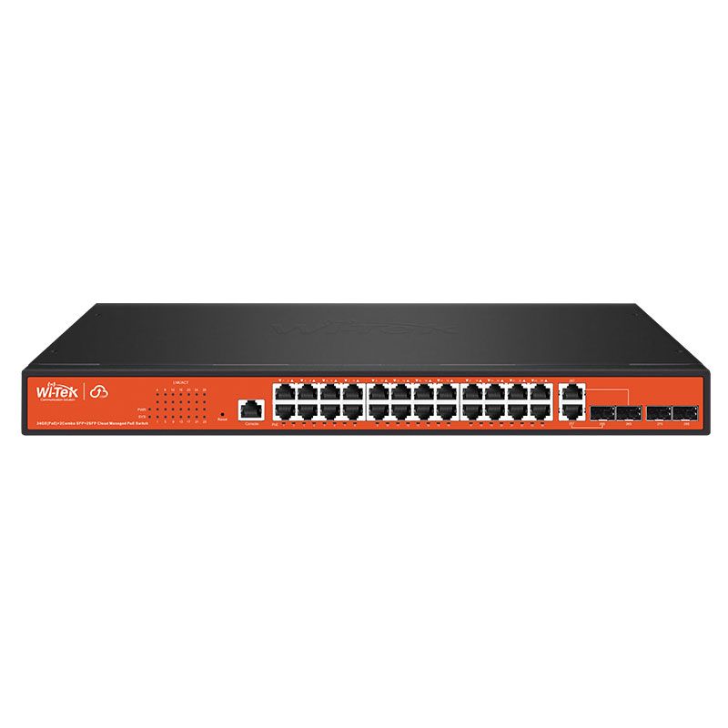 Wi-Tek WI-PMS328GF Switch PoE gestionable L2 Wi-Tek
