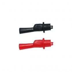 KPSPT100PEINT. Pontas tipo jacaré KPS-PT100 pequenas. Com comprimento de 54mm. Cor, vermelho, preto