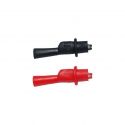 KPSPT100PEINT. KPS-PT100 small alligator tips. With length of 54mm. Colour, red, black