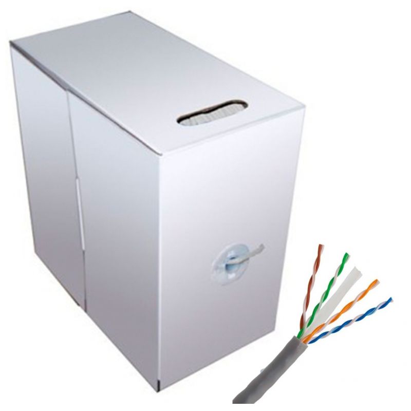 Bysecur BSC01250 Bobine en boîte de 305 m de câble UTP CAT6e rigide