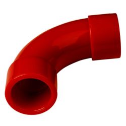 Kidde 9-10906 Cotovelo 90º para Tubo 27mm para sistemas de detecção de aspiração Cor Vermelho Aritech