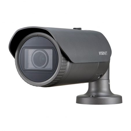 Hanwha QNO-8080R Caméra IP Bullet 5M 3.2-10mm antivandalisme IR30 WDR H.265 IK10 IP66 PoE Wisenet Q