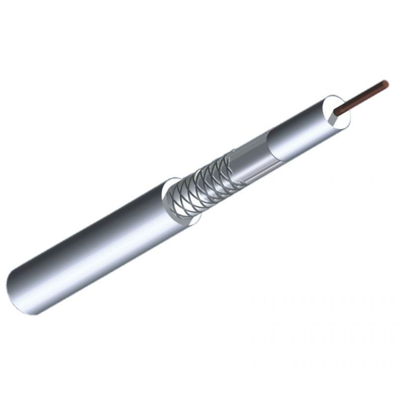 Cable coaxial RG58 satelite 2 Ghz blanco interior bobina de 100 metros