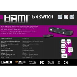 Commutateur HDMI 4x1 avec...