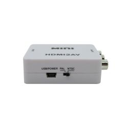 Converteur AV 3xRCA (audio+video) to HDMI, UpScaler 1080p, alimentation par USB