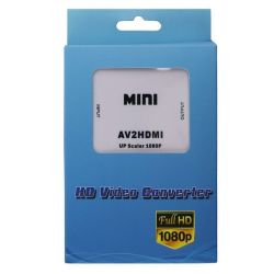 Conversor AV 3xRCA  (audio+video)  a HDMI, reescala a 1080p, alimentado por USB