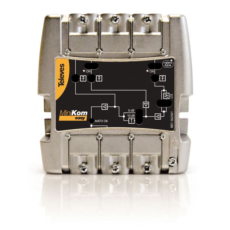 Amplificateur série MiniKom "Easy F" 3e/1s FM-V-U LTE Televes