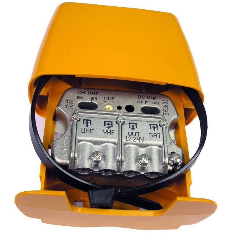 Amplificador mástil 12..24V 3E/1S U-Vmix-FImix FILT. AUTO LTE Televes