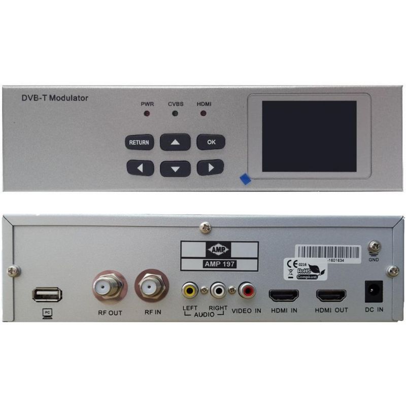 Modulador Edision DVB-T HD COFDM con entrada HDMI y Filtro LTE