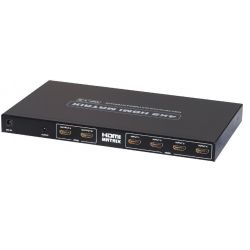 MATRIZ Matrix HDMI 4x2 (4 entradas 2 salidas), mando a distancia IR, 4K, DHCP, 3D