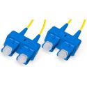 Cable de fibra óptica 3m SC a SC duplex bifibra monomodo 9/125
