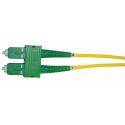 Fiber optic cable 0.5m, SC/APC to SC/APC duplex singlemode 9/125