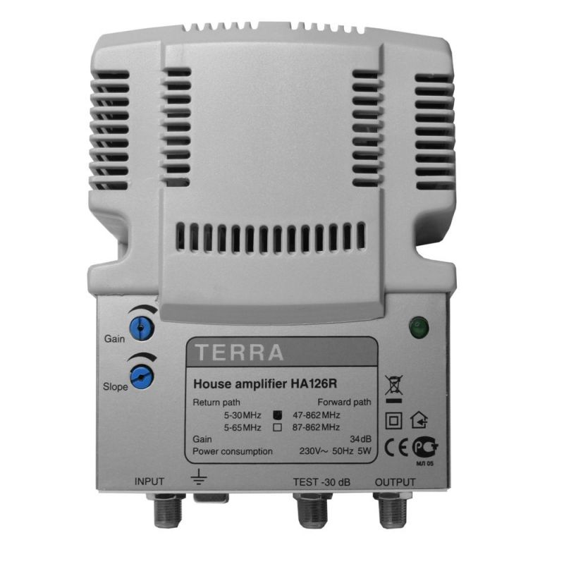 Amplificador Interior TDT/CABLE Terra 34 dB 2 salidas