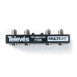 Bloc de 4 charges F, 75Ω blindées DC Televes