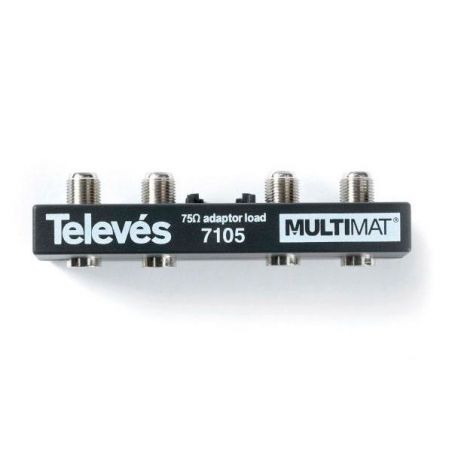 Bloque de 4 cargas F hembra con bloqueo DC Televes