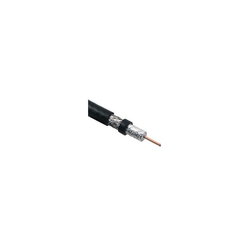 Cable coaxial RG11 716 aluminio negro exterior bobina de 305 metros
